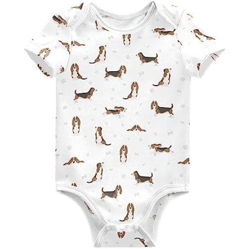 Ollabaky Unisex Baby Bodysuits Short-Sleeve Cotton Baby Clothes for Girls Boys 0-24 Months