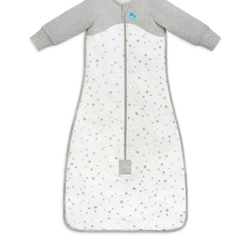 Sleep Bag Long Sleeve 1.0 TOG Organic Cotton White Stellar
