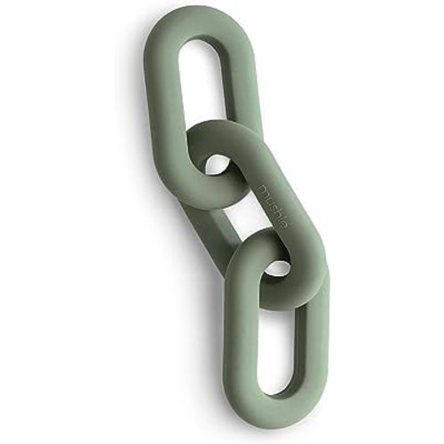 mushie Silicone Baby Links Teether Toy (Dried Thyme)
