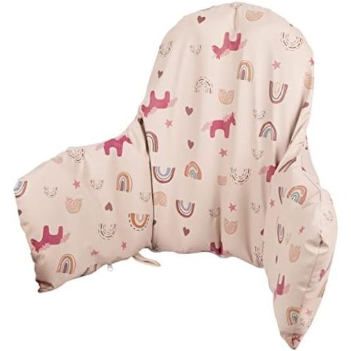 High Chair Cushion with Cover Pad for IKEA Antilop Babies Toddlers Inflatable & Reversible Built-in Inflatable Cushion
