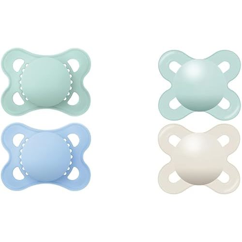 MAM Original Matte Baby Pacifier, Nipple Shape Helps Promote Healthy Oral Development & Original Start Matte Newborn Baby Pacifier, Best Pacifier for Breastfed Babies