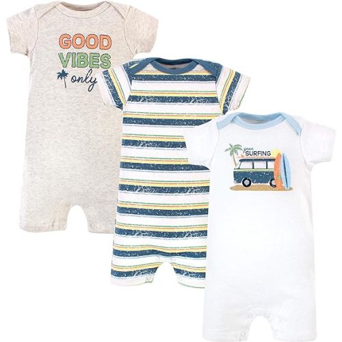 Hudson Baby Unisex Cotton Rompers