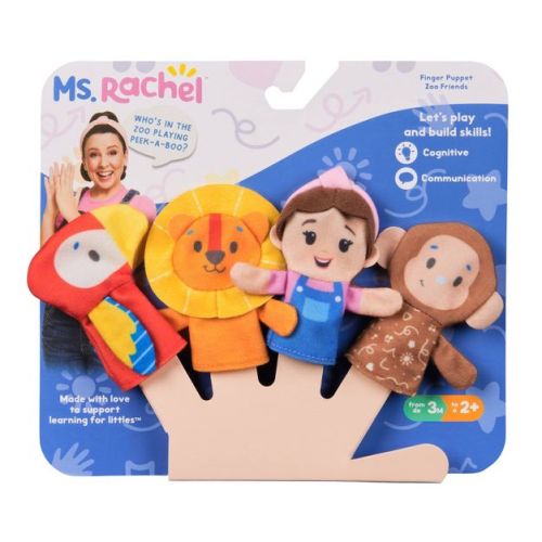 Ms. Rachel Finger Zoo Puppet Friends Set - 4pk