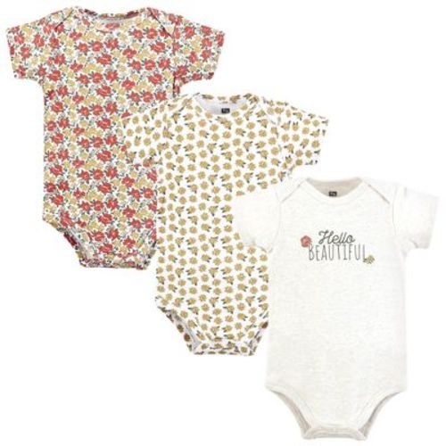 Hudson Baby Infant Girl Cotton Bodysuits, Hello Beautiful, Newborn