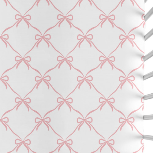 Ballerina and Bows Collection Crib Sheet - Bow Print