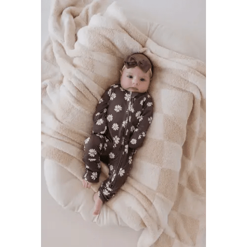 Forever French Bamboo Zip Pajamas | Midnight Meadow, Newborn or 0-3M