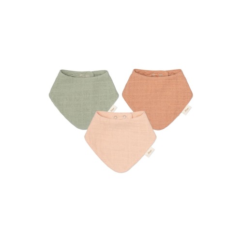 3-Pack Cotton Muslin Bandana Baby Bibs
