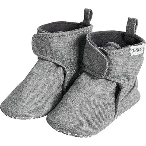 Gerber Baby Fleece Lined Wrap Fasten Non Skid Soft Slipper Booties