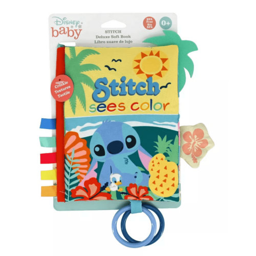 Disney Baby Stitch Deluxe Soft Book Stitch Sees Color New with Tag