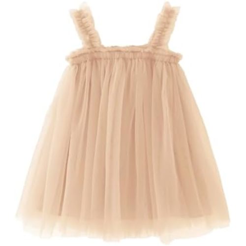 Baby Girl Tutu Dress - Infant Sleeveless Toddler Flower Tulle Princess Soft Pom Dress