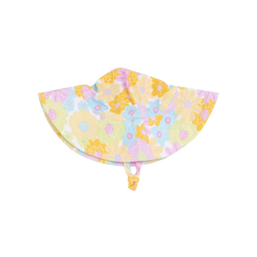 Angel Dear® | Wide Brim Sunhat In Print Sunny Dahlias