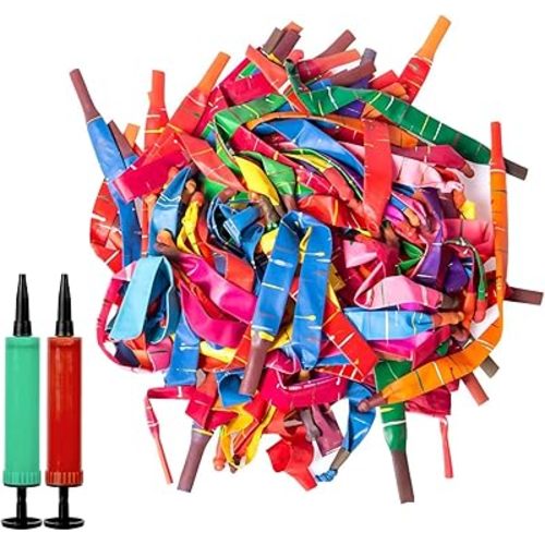 100pcs Rocket Balloons with Two Air Pump Colorful Giant Rocket Balloons for Parties