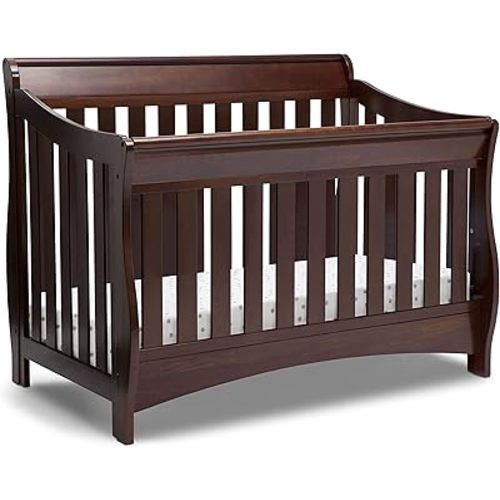 Delta Children Bentley S Series 4-in-1 Convertible Baby Crib, Chocolate