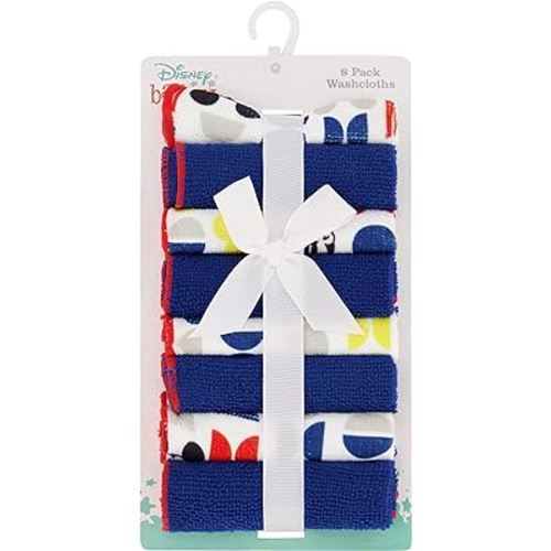 Cudlie Disney Baby Washcloths with Nursery Characters | 8 Pack of Kids Washcloths for Bath | Baby Shower Gifts and Baby Stuff for Newborns