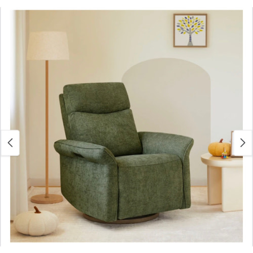 Vinca Modern Power Swivel Glider Recliner with Power Lumbar & Headrest