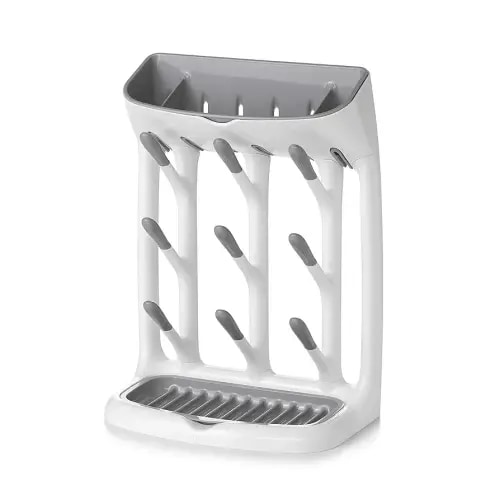 OXO Tot Space-Saving Bottle Drying Rack, Baby Bottle Organizer for Countertop