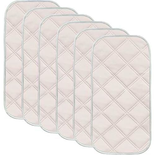 Sunny zzzZZ 6 Pack Baby Waterproof Changing Pad Liners - Quilted Thicker Ultra Soft Changing Table Cover Liners - Durable & Easy to Clean - Pink - 23" x 11"
