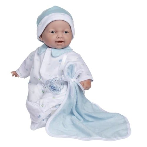 JC Toys La Baby Caucasian Baby Doll Set – 11 Inch Soft Body Doll with Accessories Including a Removable Blue Outfit – Small Baby Doll Toy for Children 12 Months and Older