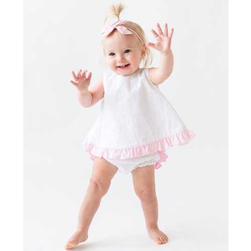 Swiss Dot Swiss Dot Swing Top and Bloomer Set - 3-6m