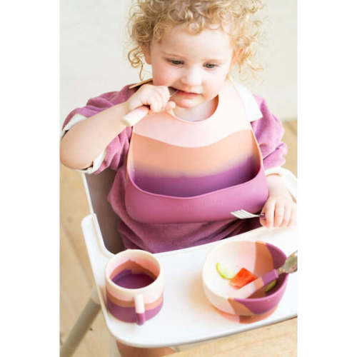 Color Splash Collection 3-Piece Cutlery Set, Mauve Rose Ombre - GRECH & CO. | Maisonette