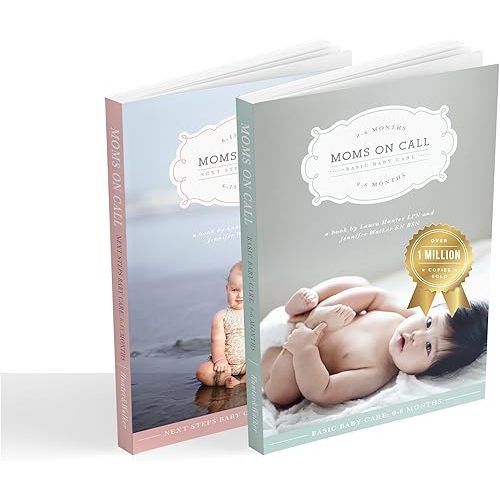 Moms on Call 2 Book Bundle | Basic Baby Care & Next Steps Baby Care 0 Months-15 Months | 2 Book Parenting Set Product Bundle