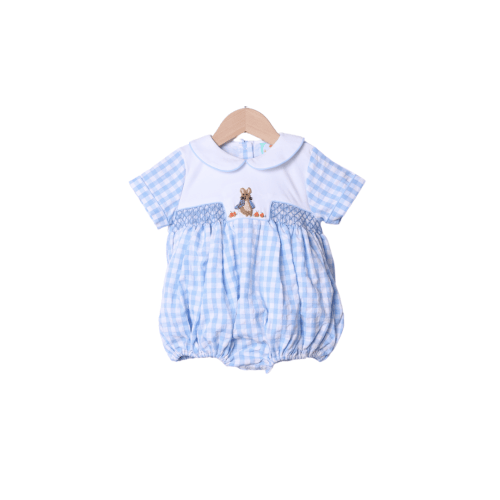 Embroidered Peter Rabbit Classic Seersucker Bubble