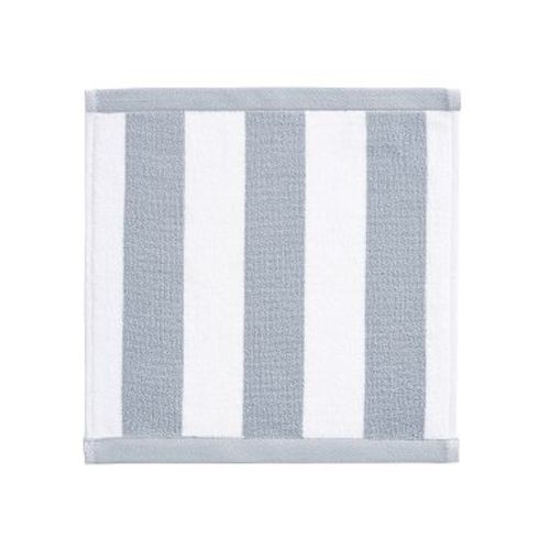 Rugby Stripe Bath Towel, Washcloth, Chambray Blue
