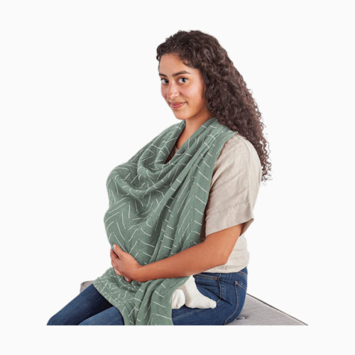 Breastfeeding Boss  Taupe Stripe - Sage Mudcloth