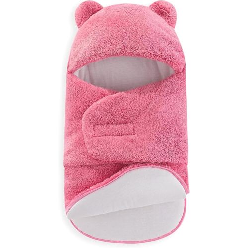 Baby Swaddle Blanket 1-3 Months Infant Soft Warm Sleeping Sacks Boys Girls Fleece Thicken Winter Adjustable Newborn Swaddling Wrap