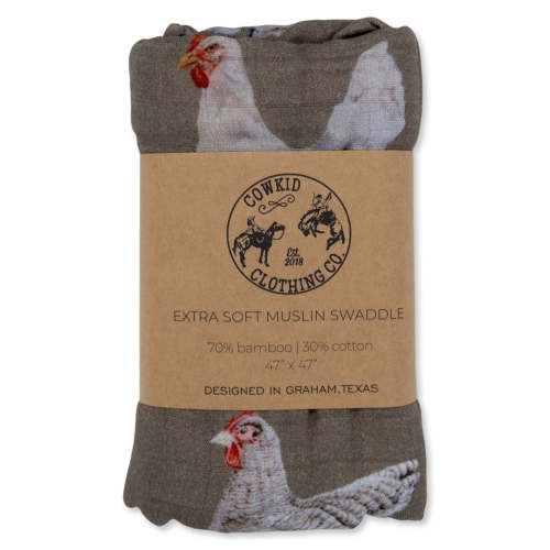 Chicken Bamboo Muslin Swaddle
