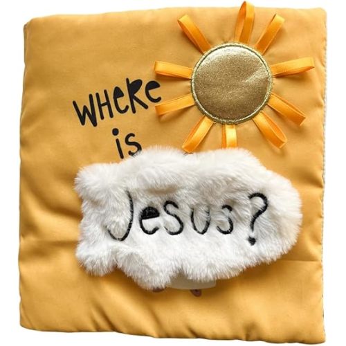 "Where is Jesus" Interactive Quiet Book for Young Believers - Discover Catholic Teachings with Engaging Exploration - Fun and Educational Tool for Early Faith Formation - Perfect Baptism Gift for Kids