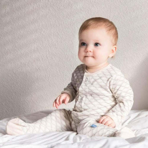 gray pompidou organic cotton magnetic parent favorite footie – Magnetic Me