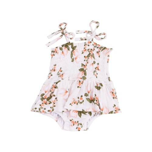 Smocked Skirted Bodysuit, 6M