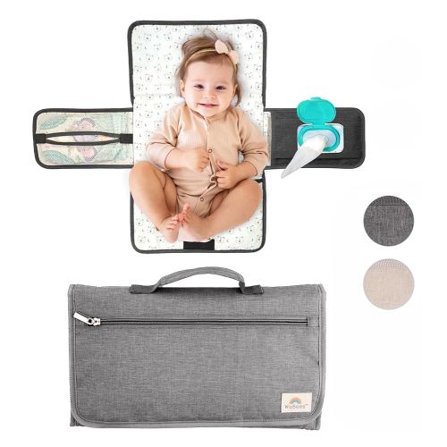 Portable Diaper Changing Pad - Waterproof Mat Travel Diaper Changing Station Essentials for Baby Shower Gifts Newborn Girls and Boys