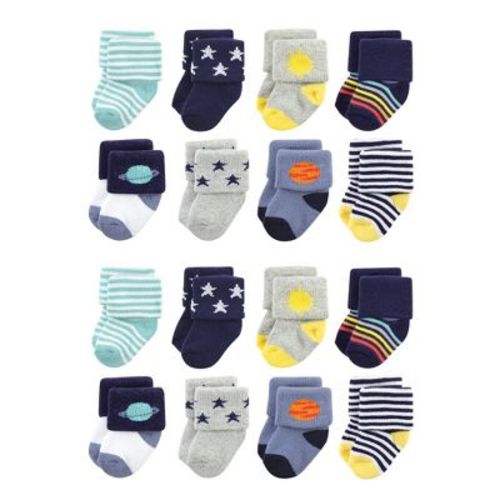Hudson Baby Cotton Rich Baby Terry Socks 16-Pack