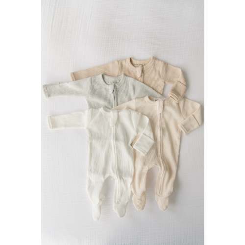 Organic Waffle Knit Footie – Bella Berry Designs