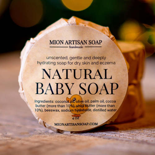 Natural Baby Soap | Unscented | Cocoa Butter & Shea Butter Soap