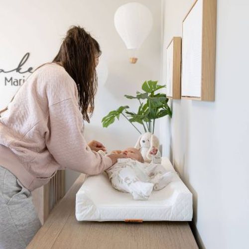 Regalo Infant Changing Pad: Polyester Foam, Solid White, 78.8 x 40.8 cm