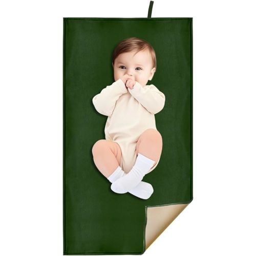 Olive Green Changing Mat for Baby, Diaper Changing Pad for Baby Travel or Home, Foldable Mat Fits Perfectly in Diaper Bag (67-06)