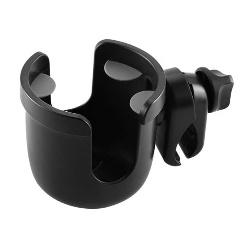 Accmor Stroller Cup Holder, Universal Cup Holder, Bike Cup Holder, 360° Rotatable Large Caliber Drinks Holder for Stroller, Bike, Wheelchair, Walker, Black