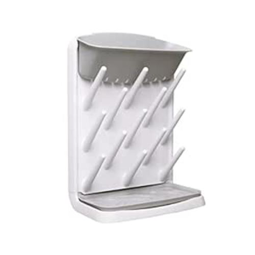 Ubbi Vertical Baby Bottle Drying Rack, Countertop Drying Rack Baby Accessory, Gray - Gray Bottle Drying Rack
