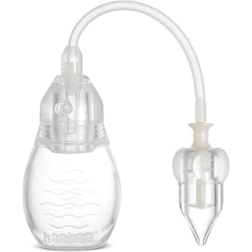 haakaa Silicone Nasal Aspirator for Baby – Baby Nose Sucker, Swan Neck Nasal Aspirator with Anti-Backflow Valve, BPA-Free Nose Cleaner, 12m+
