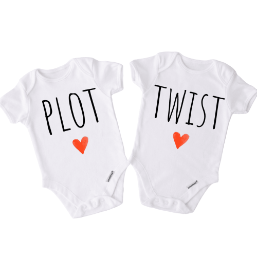 Twin Clothing Set Twins - Baby Boy Girl Clothes Infant Bodysuit Funny Cute Newborn 26