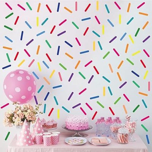 300Pcs Confetti Wall Decals Removable Peel and Stick Waterproof Sprinkle Wall Stickers Kids Girls Bedroom Nursery Playroom Classroom DIY Dorm Living Room Party（Dark Color）