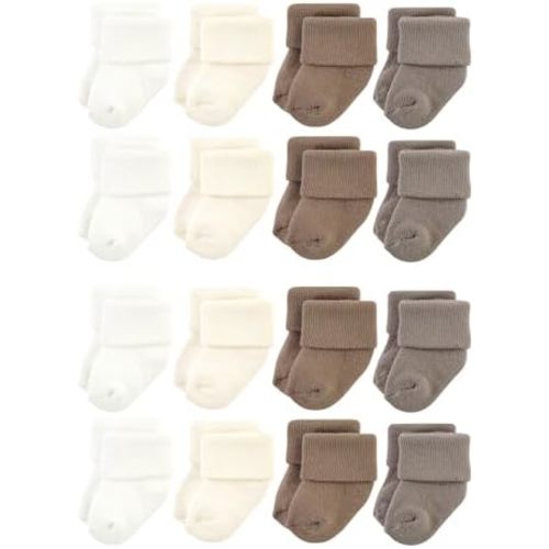 Hudson Baby Unisex Cotton Rich Baby Terry Socks 16-Pack