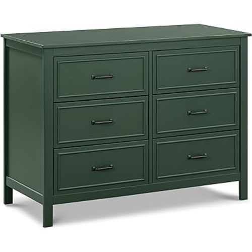 DaVinci Charlie 6-Drawer Double Dresser in Forest Green, GREENGUARD Gold Certified