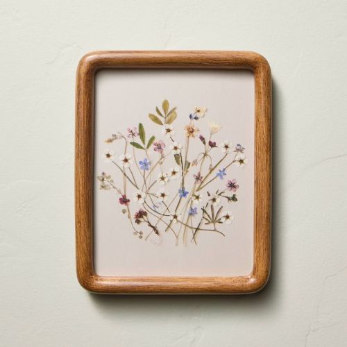8"x10" Pressed Wildflowers Framed Wall Art - Hearth & Hand™ with Magnolia