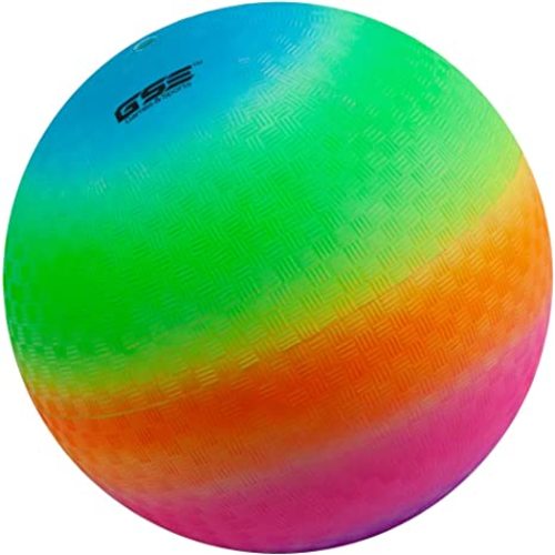 Premium Inflatable Playground Balls Kickball, Bouncy Dodge Ball Handball, Perfect for Kids and Adults in Ball Games, Gym, Camps, Picnic and Yoga Exercises for Indoor and Outdoor(8.5-inch/10-inch, Several Colors&Size Available) - Rainbow Balls - 8.5-Inch