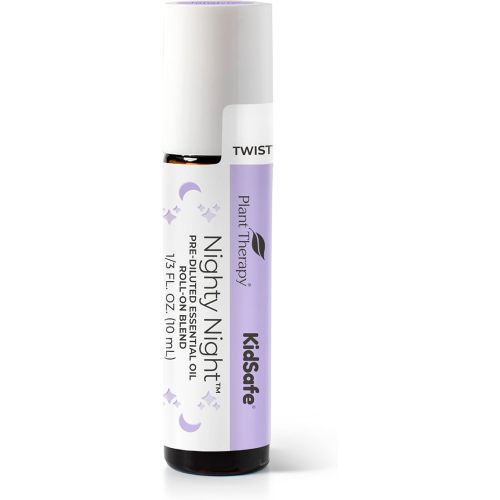 Plant Therapy KidSafe Nighty Night Essential Oil Blend for Sleep 10 mL (1/3 oz) Pre-Diluted Roll-On 100% Pure, Natural Aromatherapy, Therapeutic Grade