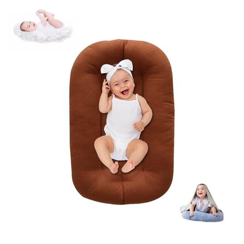 Baby Lounger for Infants Babies 0-12 Months, Bionic Organic Lounger, Soft Cotton Breathable Infant Floor Seats & Loungers for Newborn Baby Shower Gifts